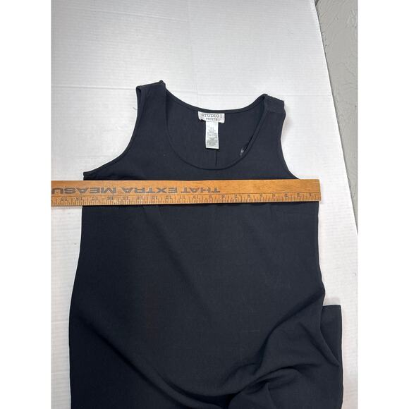 Studio 1 Women's Petite Black Sleeveless Scoop Neck Maxi Dress Size 6P‎ - Picture 4 of 4